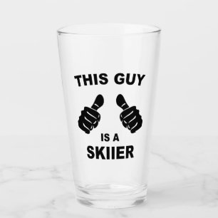 This Guy Is A Skiier Glass