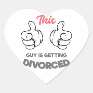 This Guy is Getting Divorced Heart Sticker