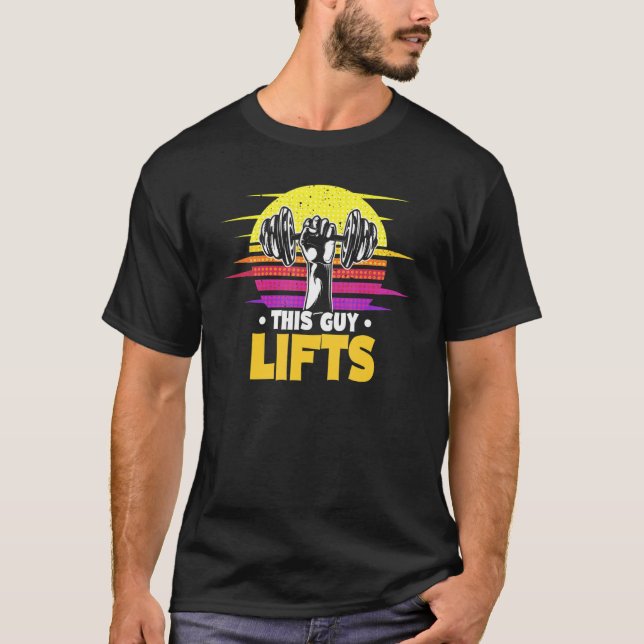 This Guy Lifts Retro Kettlebell Swing Apparel For  T-Shirt (Front)