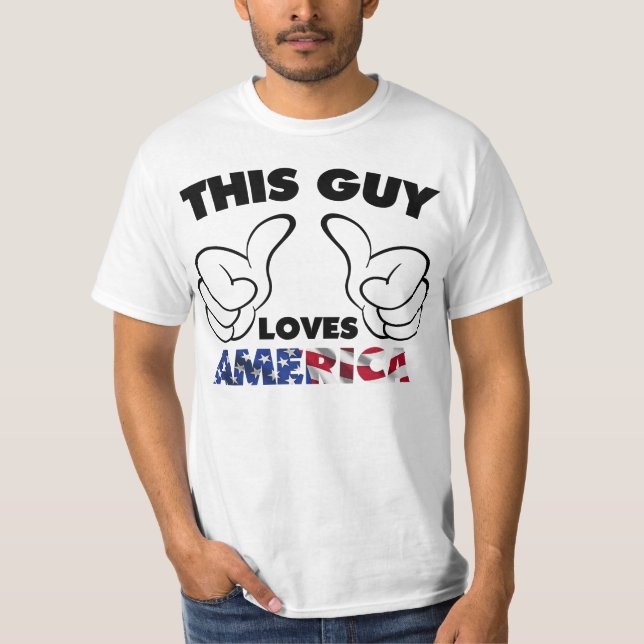 This guy loves america T-Shirt (Front)