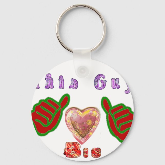 This Guy Loves Big Gift Art Print Key Ring (Front)