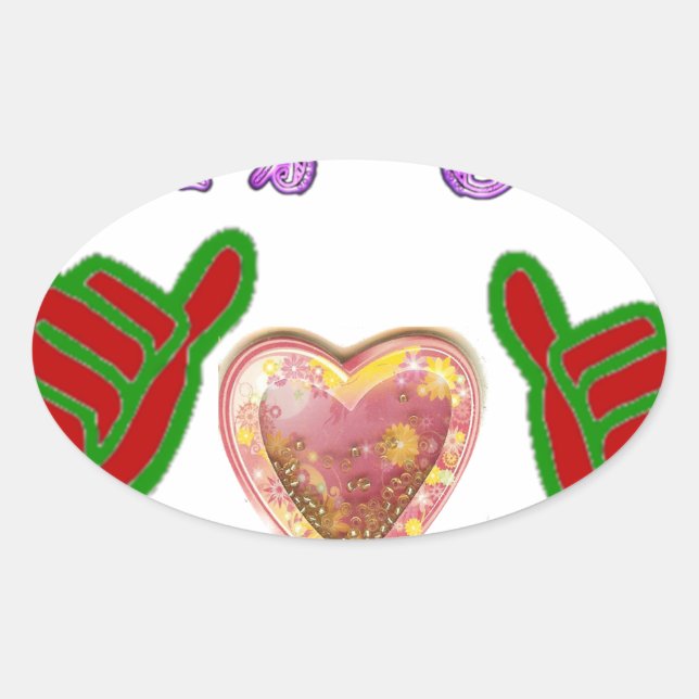 This Guy Loves Big Gift Art Print Oval Sticker (Front)