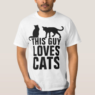 THIS GUY LOVES CATS Men's Cat T-Shirts