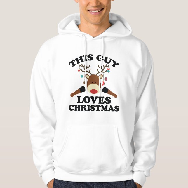 This Guy Loves Christmas Hoodie (Front)