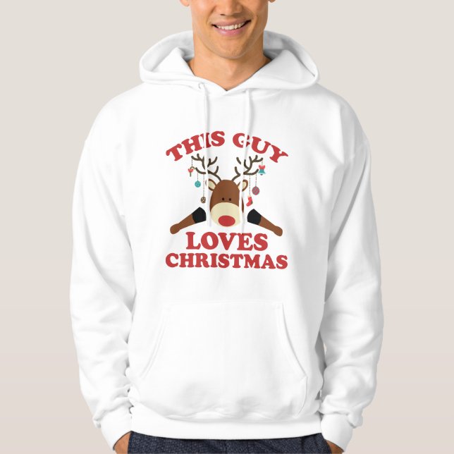 This Guy Loves Christmas Hoodie (Front)