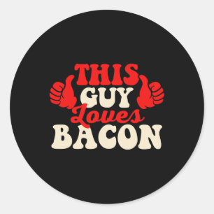This Guy Loves Con - Con Lover Bbq Pork Grilling Classic Round Sticker