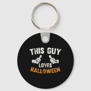 This Guy Loves Halloween Funny Key Ring