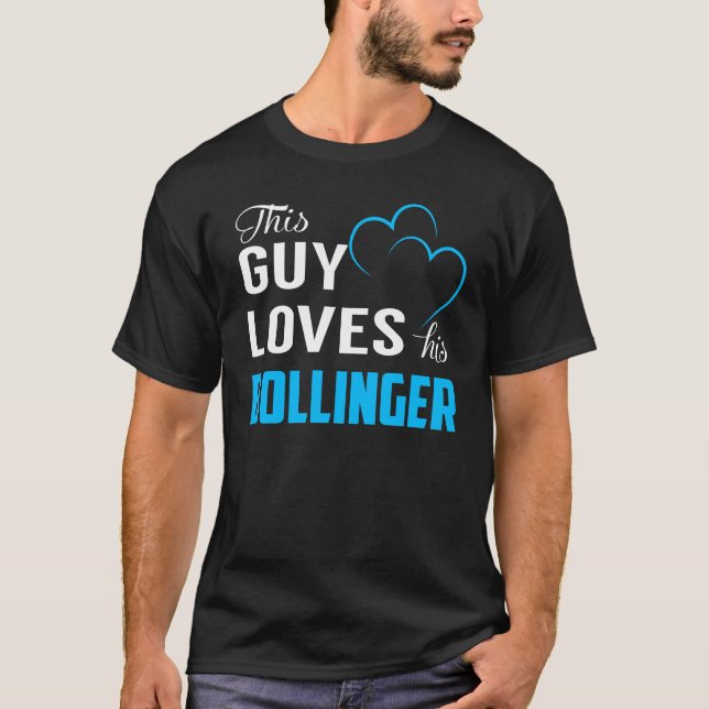 This Guy Loves his BOLLINGER T-Shirt (Front)