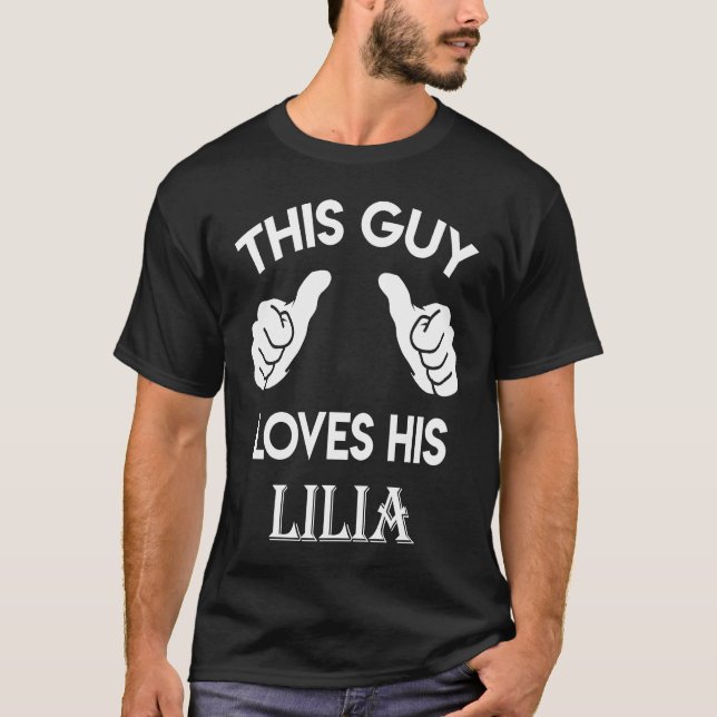 This guy loves his LILIA  valentine Anniversary 71 T-Shirt (Front)