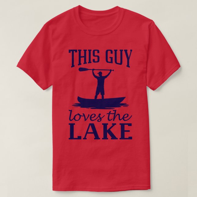 This Guy Loves The Lake T-Shirt (Design Front)