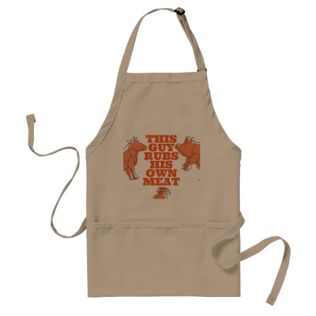 This guy rubs his ow meat design standard apron (Front)
