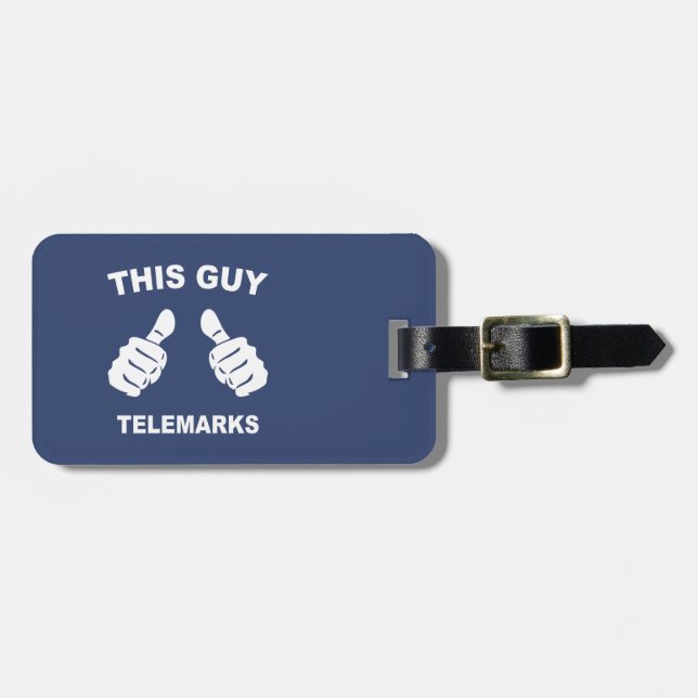This Guy Telemarks Luggage Tag (Front Horizontal)