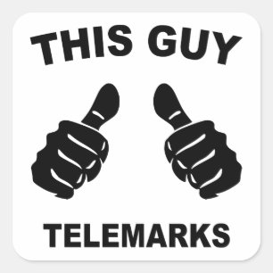 This Guy Telemarks Square Sticker