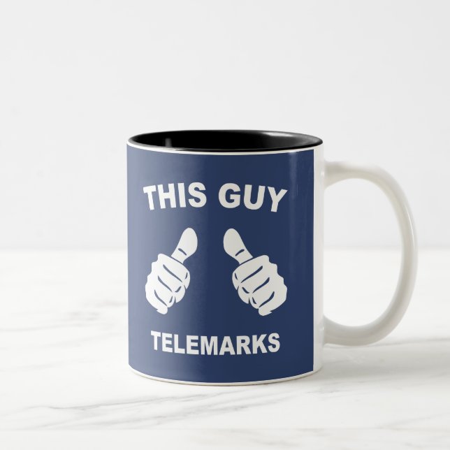 This Guy Telemarks Two-Tone Coffee Mug (Right)