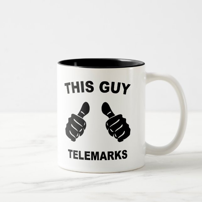 This Guy Telemarks Two-Tone Coffee Mug (Right)