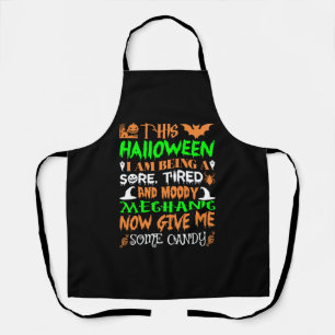 This Halloween Being Tired Mechanic Candy Apron