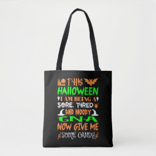 This Halloween Tired Moody Cna Candy Tote Bag
