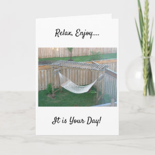 THIS HAMMOCK AWAITS ENJOY BIRTHDAY CARD