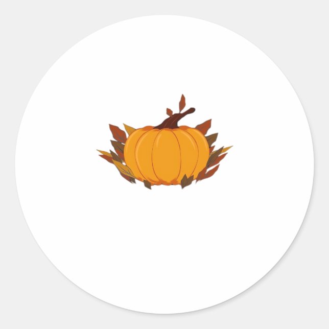 This harvest pumpkin T-shirt is perfect for the fa Classic Round Sticker (Front)