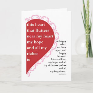 This Heart that Flutters Joyce Valentine Holiday Card