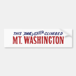 this hiker climbed mt washington bumper sticker