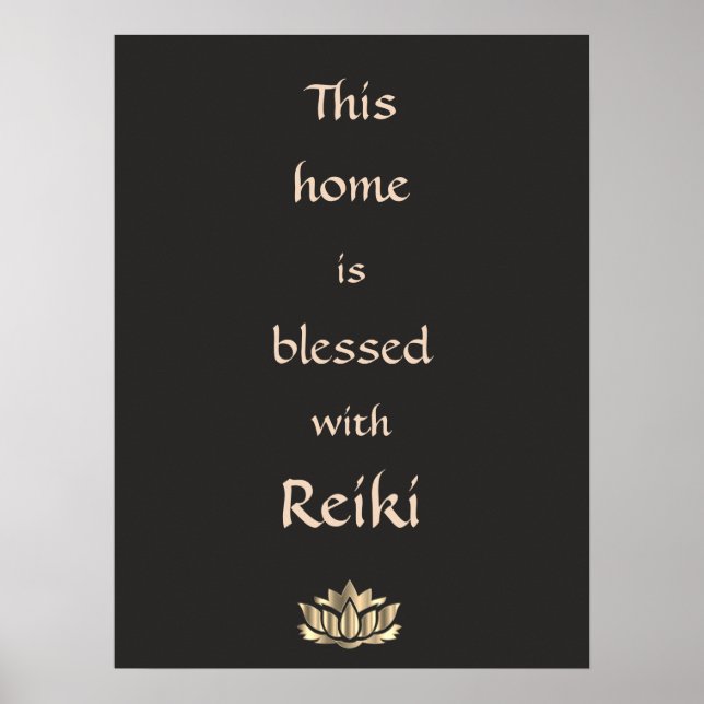 This home is blessed with Reiki Poster (Front)