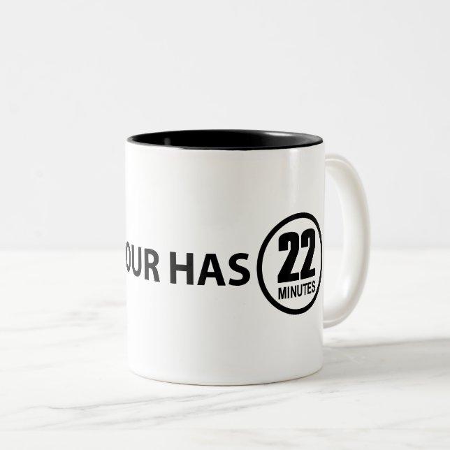 This Hour Has 22 Minutes Two-Tone Coffee Mug (Front Right)