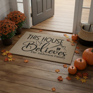 This House Believes Custom Christian Doormat