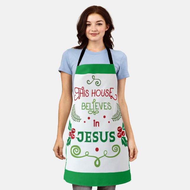 This House Believes in Jesus  Apron (Worn)