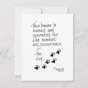 This house is owned and operated for the dog note  card