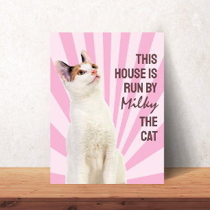 This House is Run by the Cat Custom Cat Poster