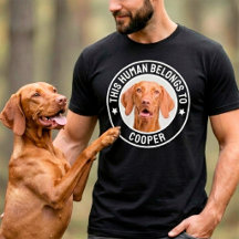 This Human Belongs To Dog / Cat Name, Custom Photo