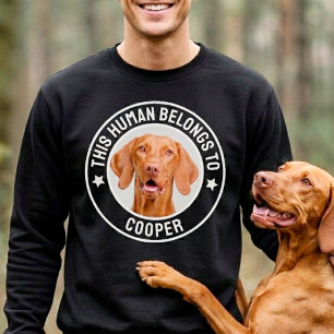 This Human Belongs to Dog Custom Pet Photo Sweatshirt