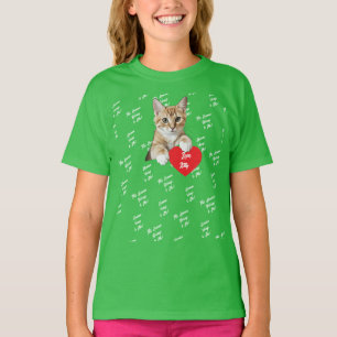 This Human Belongs to Me Cute Cat Photo T-Shirt