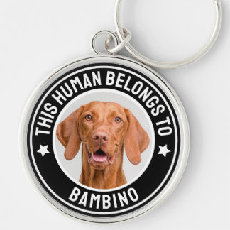 This Human Belongs To Name Custom Pet Photo Funny Key Ring