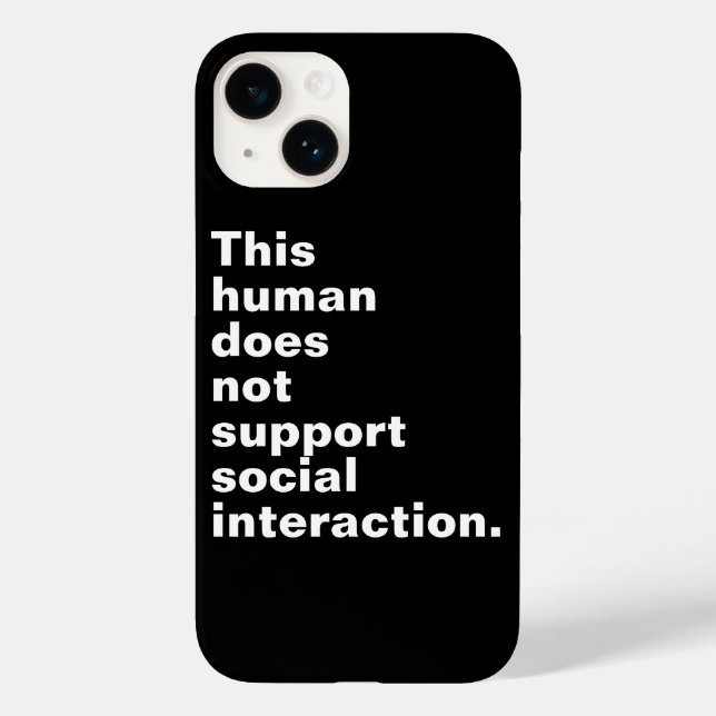 This human does not support social interaction. Case-Mate iPhone case (Back)