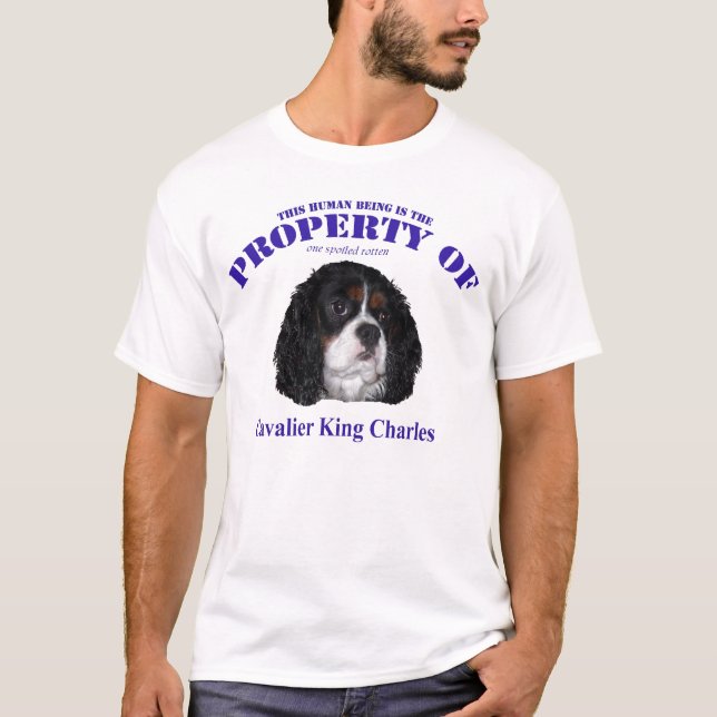 THis human property of Cav tricolor T-Shirt (Front)