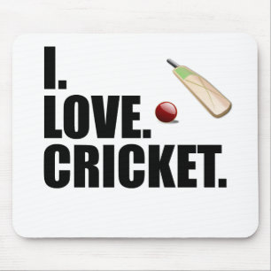This I Love Cricket design is the perfect gift for Mouse Mat