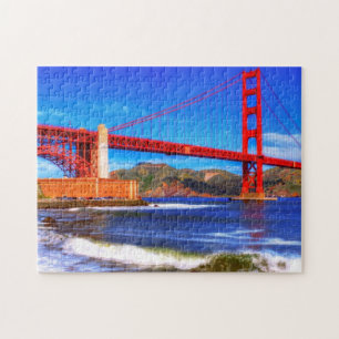 This is a 3 shot HDR image of the Golden Gate Jigsaw Puzzle