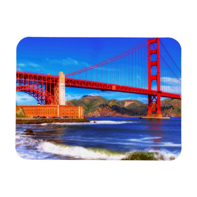 This is a 3 shot HDR image of the Golden Gate Magnet (Horizontal)