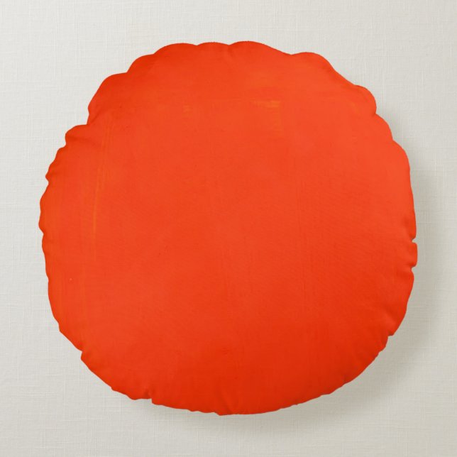 This is a beautiful Round Orange Pillow. Cushion (Front)