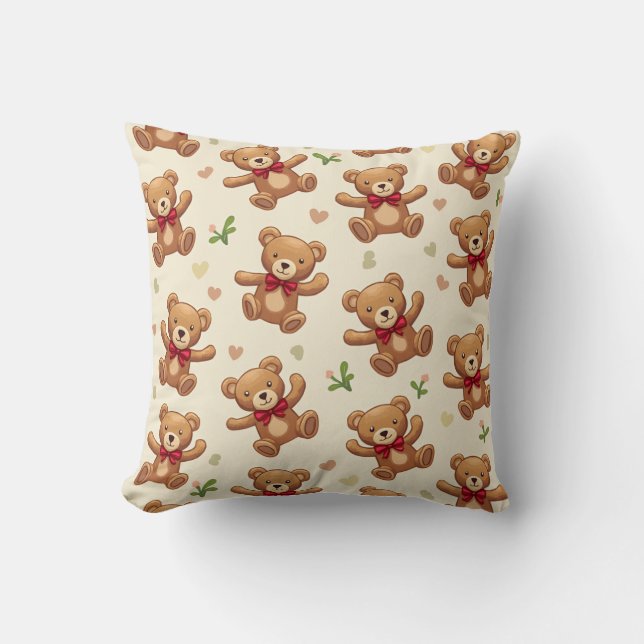 This is a cute bear-shaped cushion. cushion (Front)