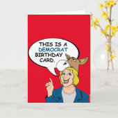 This is a Democrat Birthday Card (Yellow Flower)