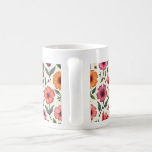This is a flower design mugs