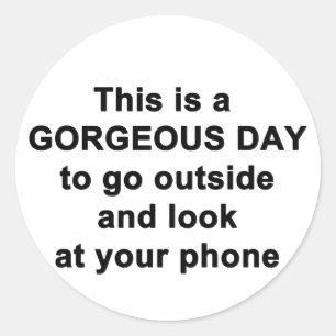 This is a Gorgeous Day Classic Round Sticker