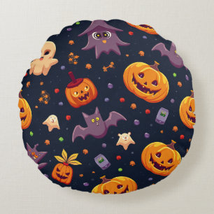 This is a Halloween cushion. Round Cushion
