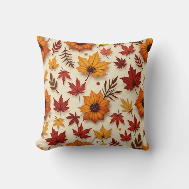 This is a pillow cushion for fall. (Front)