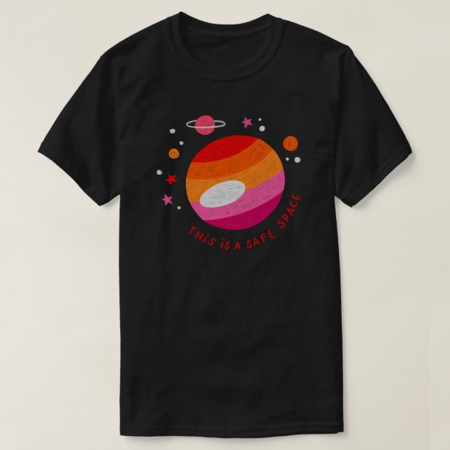 This Is a Safe Space” Tee – Cosmic Comfort Edition (Design Front)