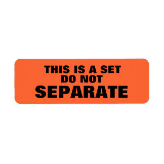 This Is A Set Do Not Separate Warning stickers