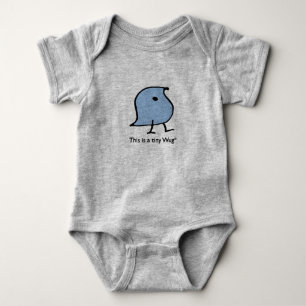 This is a Tiny Wug (Blue) Baby Bodysuit